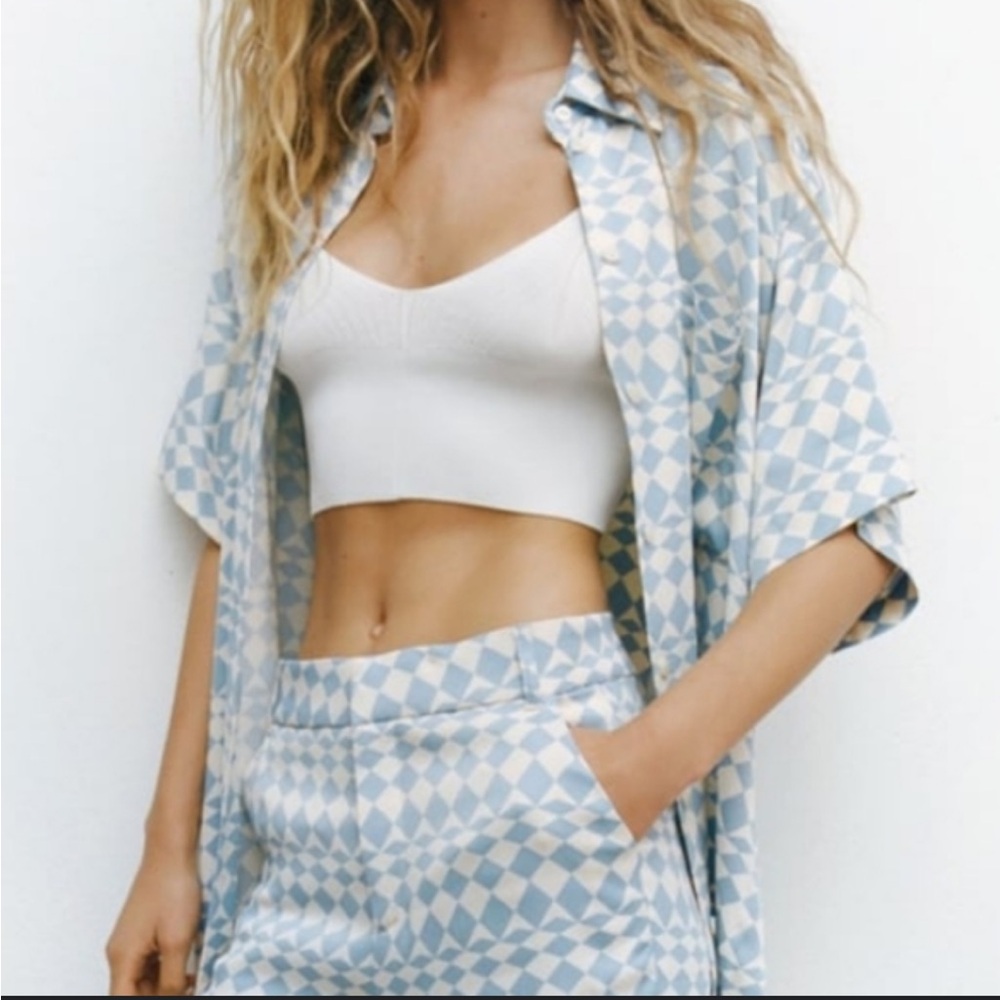 Zara geometric blouse